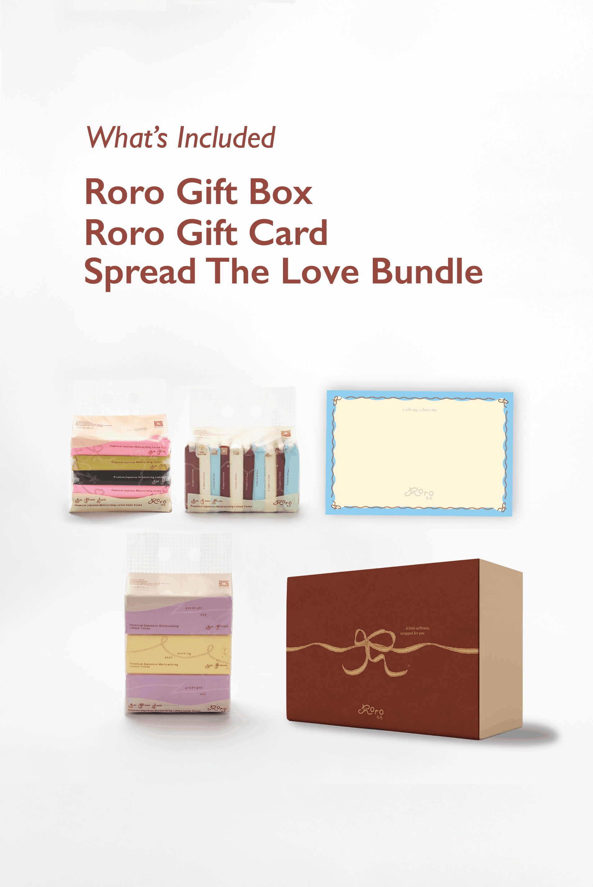 Roro Complete Care Gift Set | Pocket + Daily + Comfort Japanese Lotion Tissue