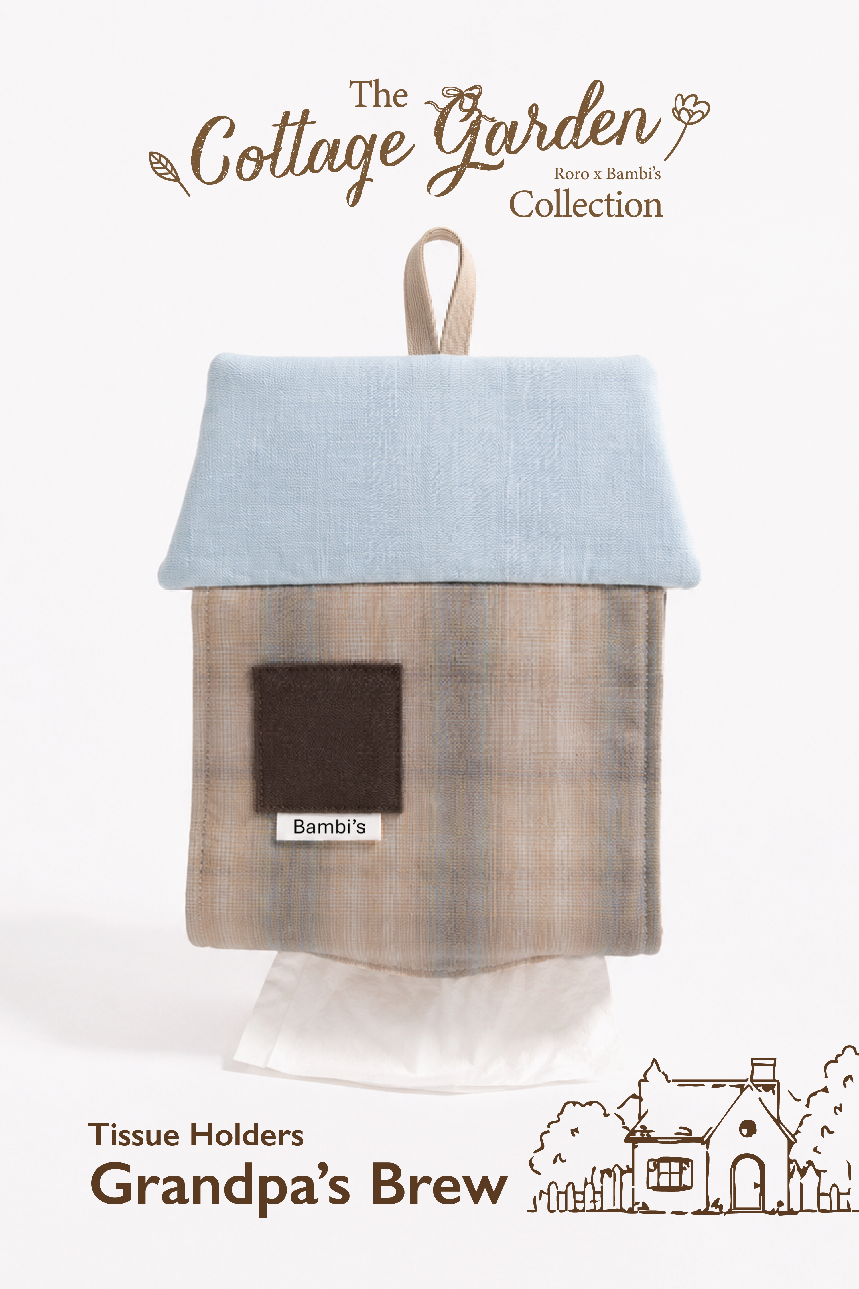 Roro x Bambi | The Cottage Garden Collection - Hanging Tissue Holder