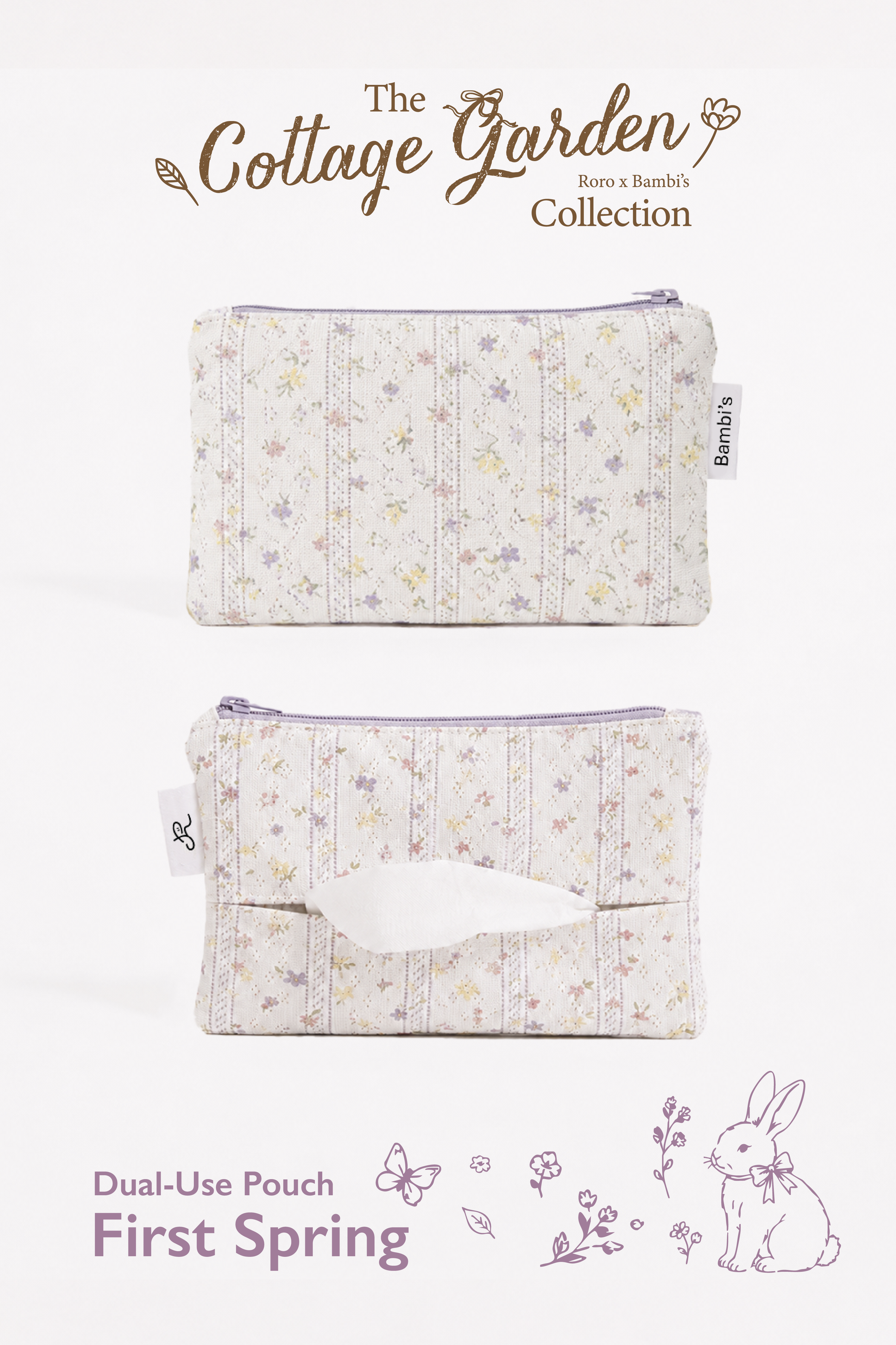 Roro x Bambi | The Cottage Garden Collection – Dual-Use Pouch