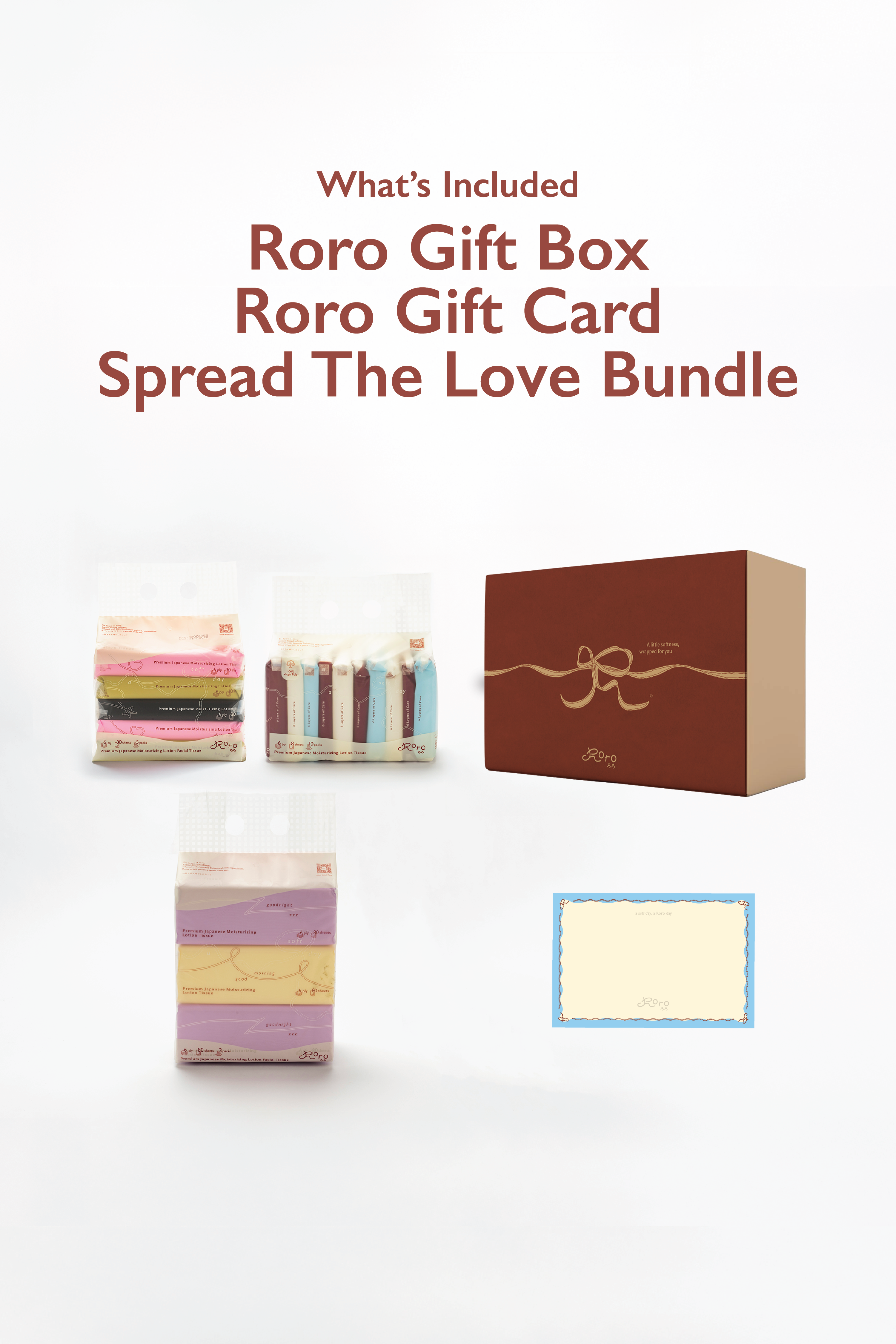 Roro Complete Care Gift Set | Pocket + Daily + Comfort Japanese Lotion Tissue