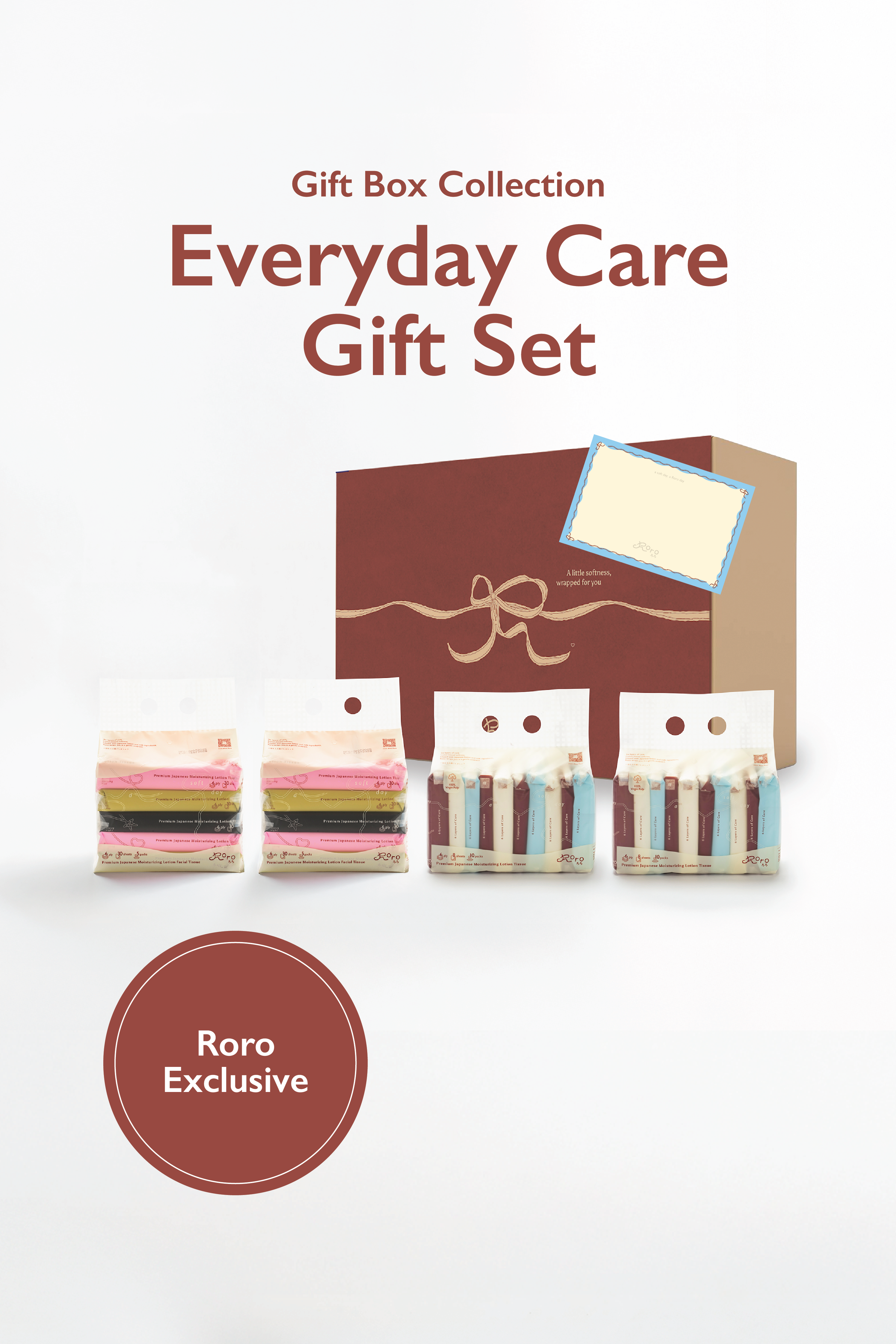 Roro Everyday Care Gift Set | 2 Pocket + 2 Daily Japanese Lotion Tissue