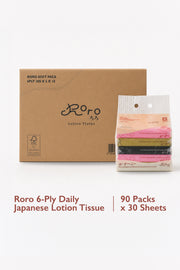 Roro Daily Carton | 90 Packs 6-Ply Japanese Lotion Tissue