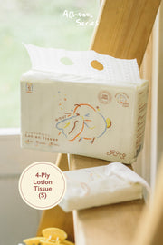 Roro 4-Ply Japanese Lotion Tissue (S) | Achoo Series | 10 Sheets x 10 Packs