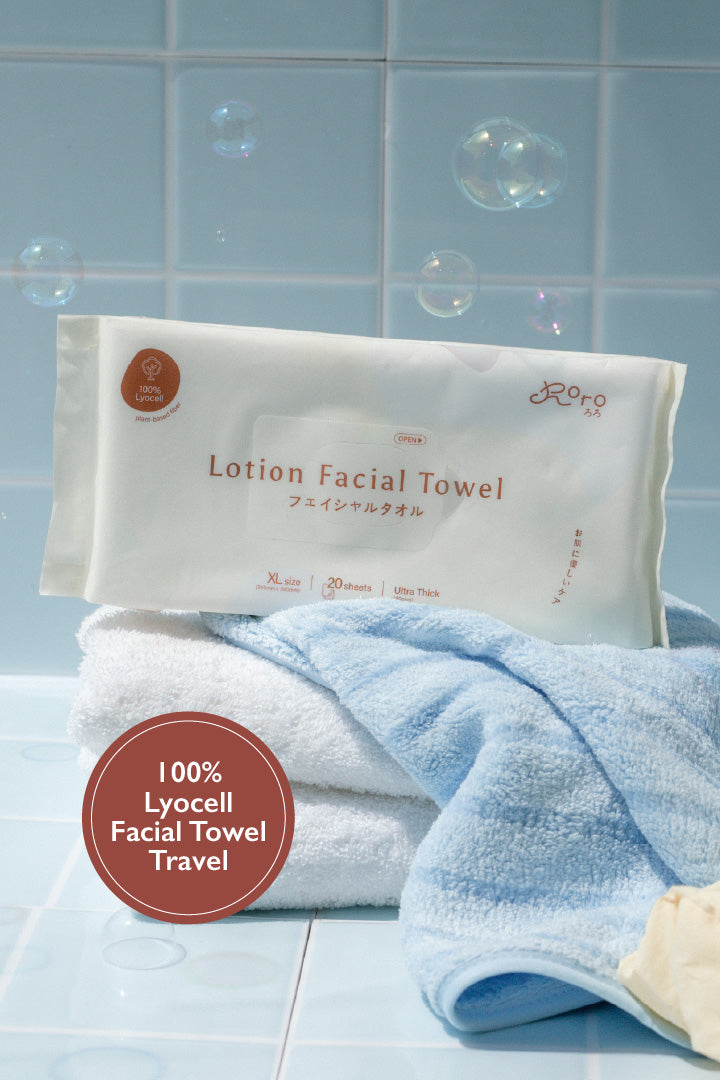Roro 100% Lyocell Facial Towel Travel Pack