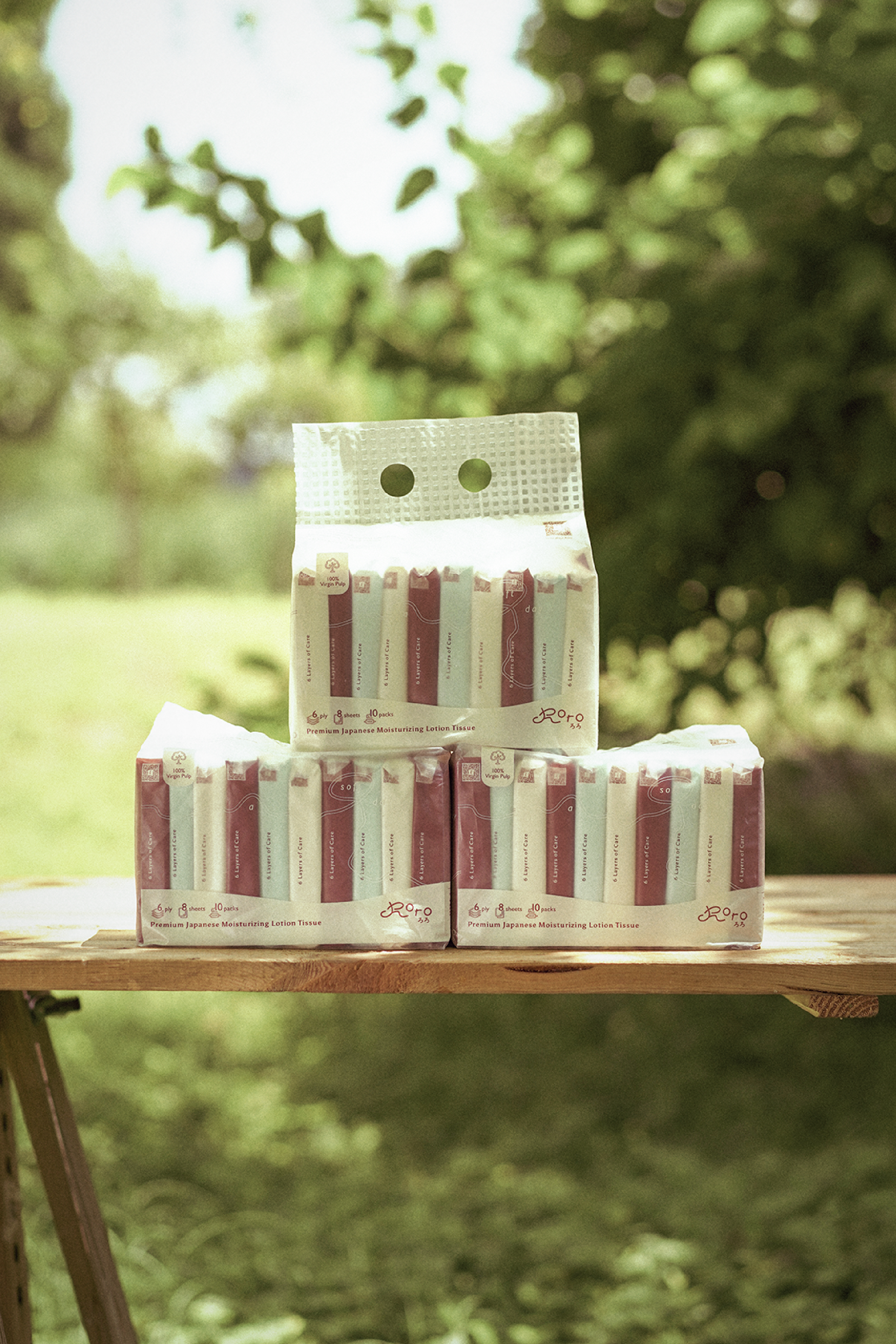 Roro Trio Pocket Bundle | 3 Pocket Bags 6-Ply Japanese Lotion Tissue